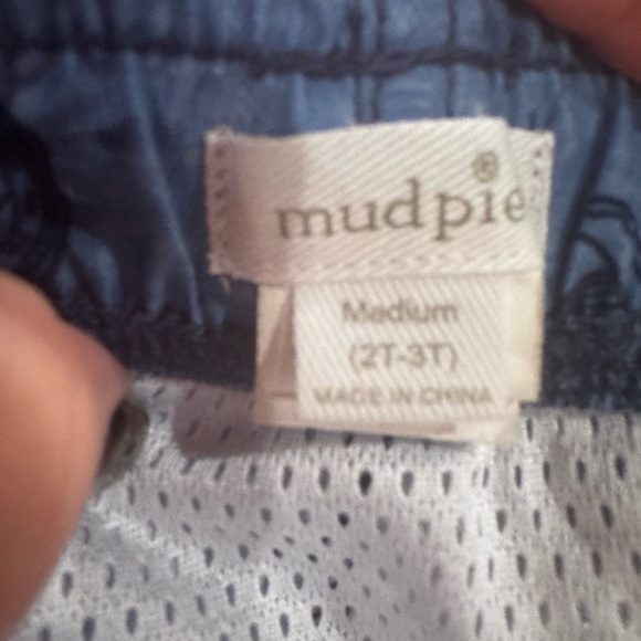 Mud Pie Little Baby Boy Swim Trunks Blue Sailboats Elastic Waist Sz Sm 2T-3T - Picture 6 of 7